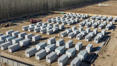 Pylontech delivers 400MWh utility-scale energy storage project in Ningxia, China (PRNewsfoto/Pylontech)