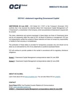 OCI N.V. statement regarding Oceanwood Capital