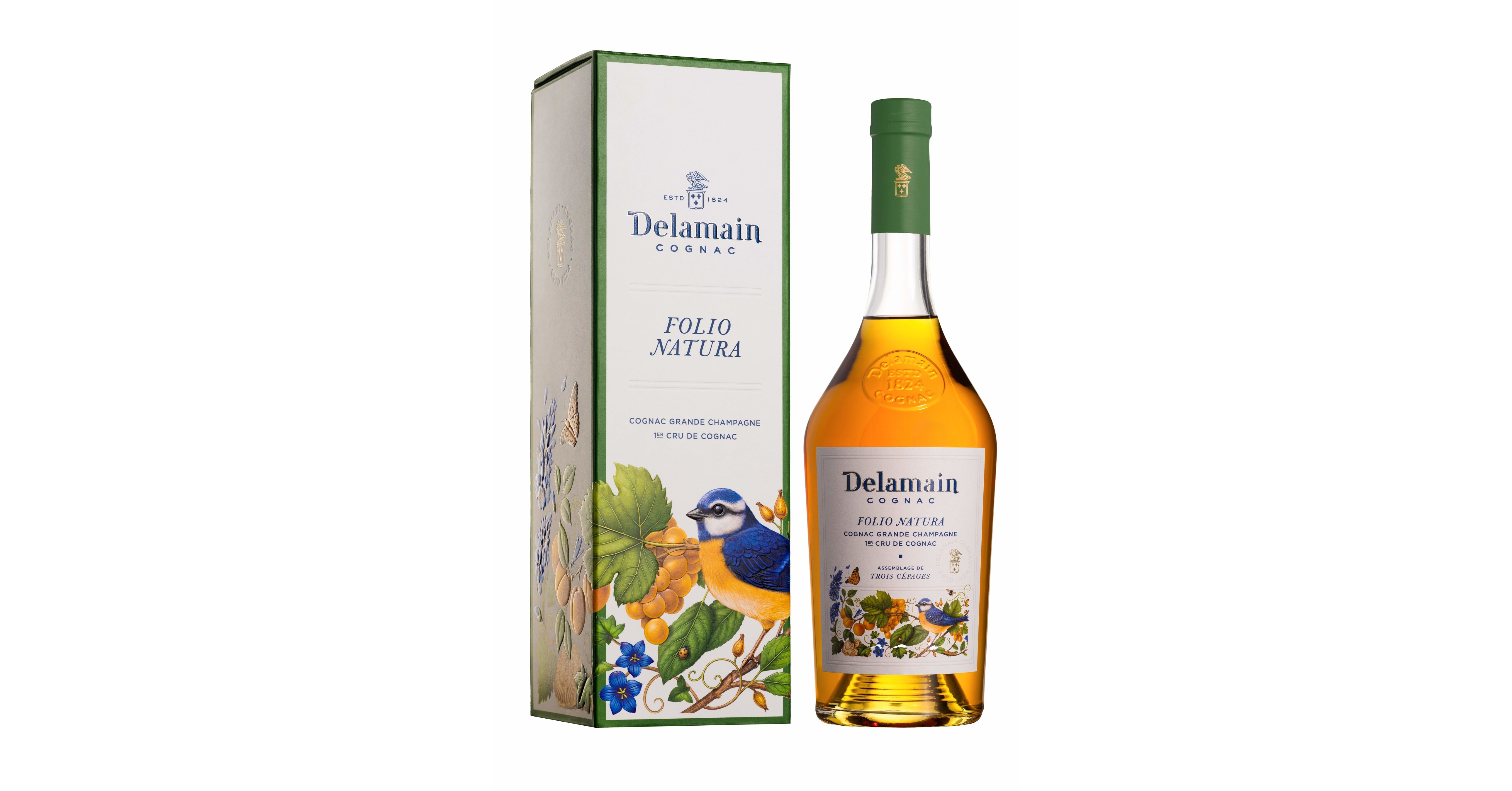 INSPIRÉE PAR NEUF GÉNÉRATIONS DE CURIOSITÉ POUR LA NATURE, LA MAISON DELAMAIN PRÉSENTE FOLIO NATURA, UNE NOUVELLE EXPRESSION CONTEMPORAINE GÉNÉREUSEMENT FRUITÉE ET GOURMANDE