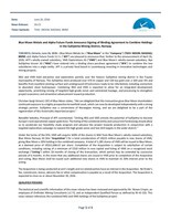 Blue Moon Metals and Alpha Future Funds Announce Signing of Binding Agreement to Combine Holdings in the Sulitjelma Mining District, Norway