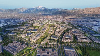A future vision for The Point’s 600-acre district in Draper, Utah, developed by The Point Partners.