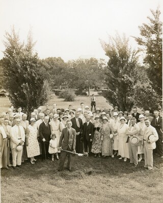 Groundbreaking for the American Institute of Pharmacy, July 1, 1932.