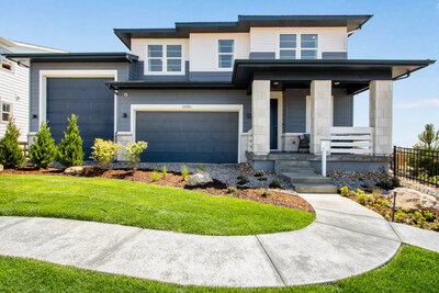 Caption: The all-new Torin, a 3,099 sq. ft. home and Tri Pointe Homes Colorado's first plan with a standard RV garage, pairs exceptional living space with an expansive two-bay-plus-RV garage.