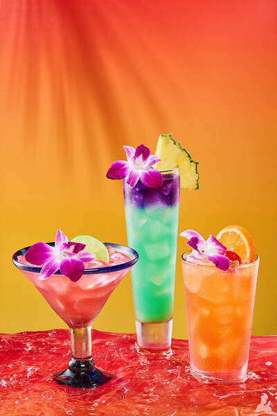 Red Lobster’s NEW tropical, Hawaiian-inspired cocktails include Magical Blue Hawaiian, Hula Punch and Lava Flow Margarita.