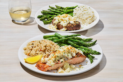 Salmon Oscar and Steak Oscar