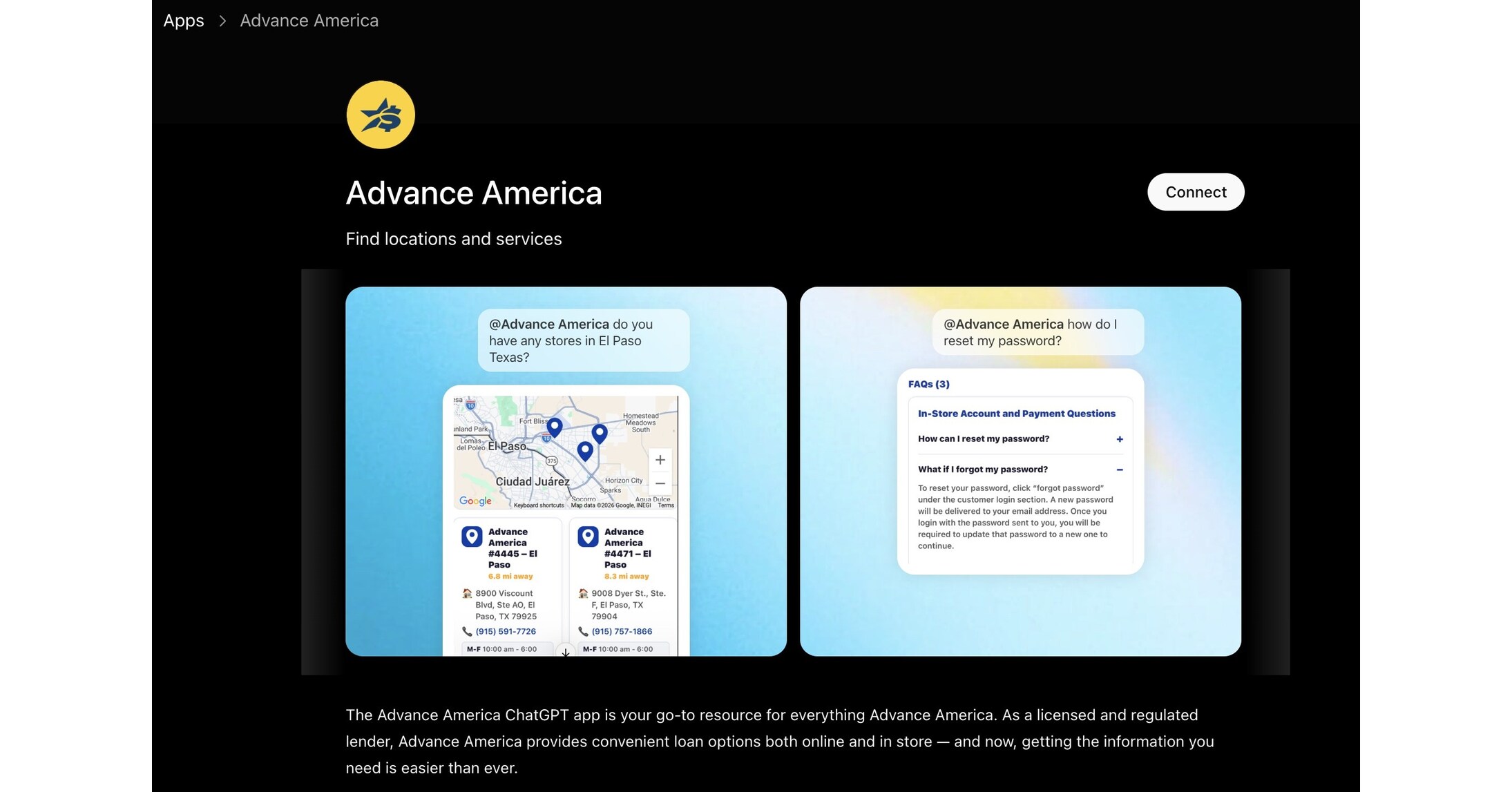 Advance America Launches App in ChatGPT for Instant, On-Demand Access to Financial Services Information