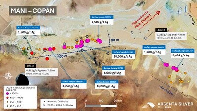 Sat image of Mani Copan (CNW Group/Argenta Silver Corp.)