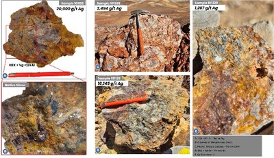 Native silver, breccias (CNW Group/Argenta Silver Corp.)