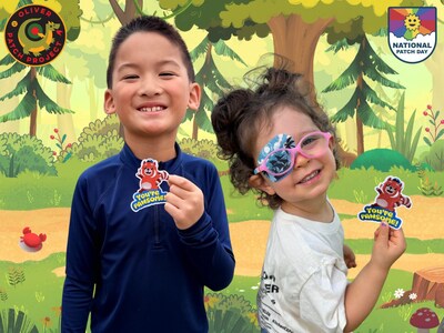 Two children proudly hold a United Therapeutics-sponsored "You're Pawsome!" encouragement patch as part of National Patch Day, a nationwide initiative by the Oliver Patch Project that inspires communities to send messages of hope and encouragement to children, teens, and young adults facing cancer, serious illnesses, disabilities, and mental health challenges. Two children proudly hold a United Therapeutics-sponsored "You're Pawsome!" encouragement patch as part of National Patch Day, a nationwide initiative by the Oliver Patch Project that inspires communities to send messages of hope and encouragement to children, teens, and young adults facing cancer, serious illnesses, disabilities, and mental health challenges.
