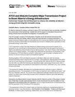 ATCO and AltaLink Complete Major Transmission Project to Boost Alberta's Energy Infrastructure