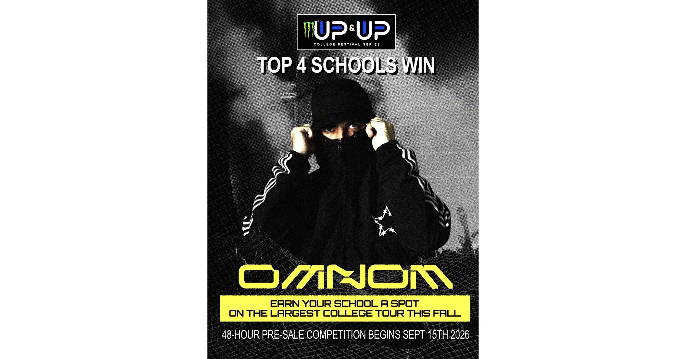 Monster Energy Up & Up Festival Announces OMNOM as Fall 2026 Headliner for College Tour