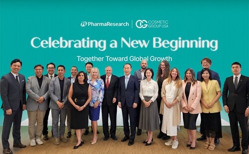 Representatives from PharmaResearch and CG USA pose for a group photo following the signing of the acquisition agreement. Representatives from PharmaResearch and CG USA pose for a group photo following the signing of the acquisition agreement.