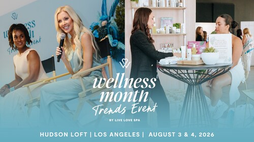 350+ spa leaders, wellness brands, and media converge on DTLA August 3–4 for Live Love Spa's National Wellness Month Trends Event — the official industry kickoff for the month-long self-care movement. 350+ spa leaders, wellness brands, and media converge on DTLA August 3–4 for Live Love Spa's National Wellness Month Trends Event — the official industry kickoff for the month-long self-care movement.