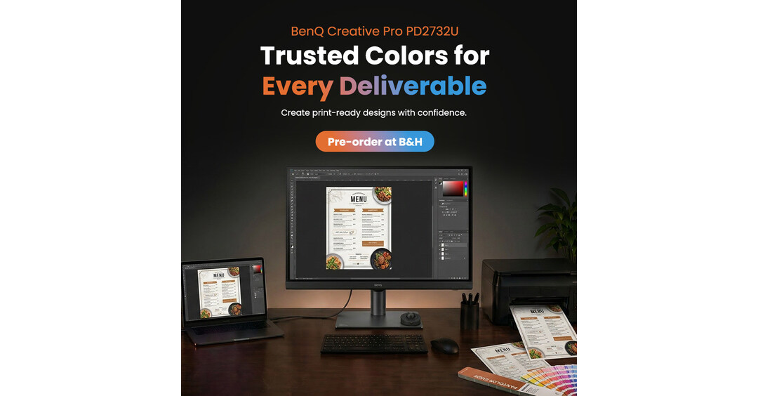 BenQ Debuts Creative Pro Line with PD2732U for Trusted Colors for Every Deliverable