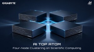 GIGABYTE demonstra o clustering de quatro nós do AI TOP ATOM na computação científica