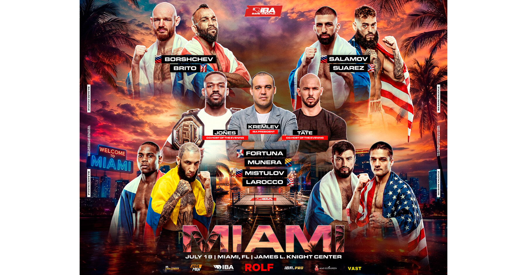 IBA Bare Knuckle unveils star-studded fight card ahead of its first event in the USA