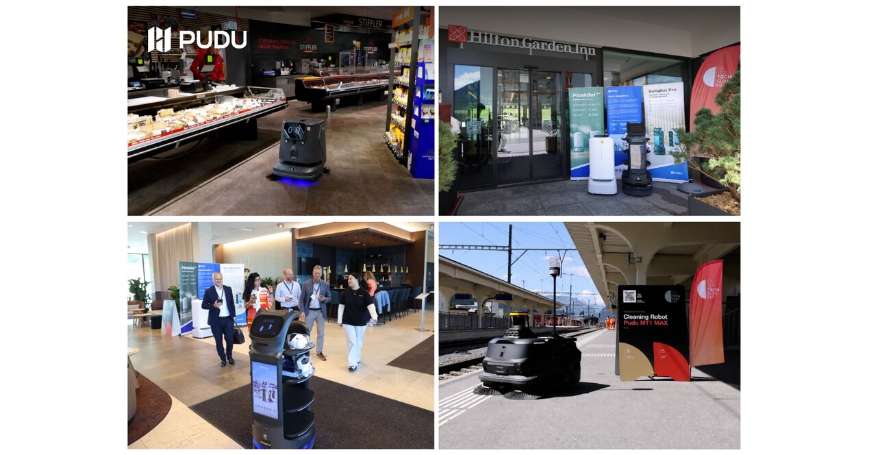 Pudu Robotics demos physical AI robots at Davos Tech Summit