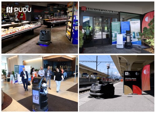 Pudu Robotics' robots at Davos Tech Summit