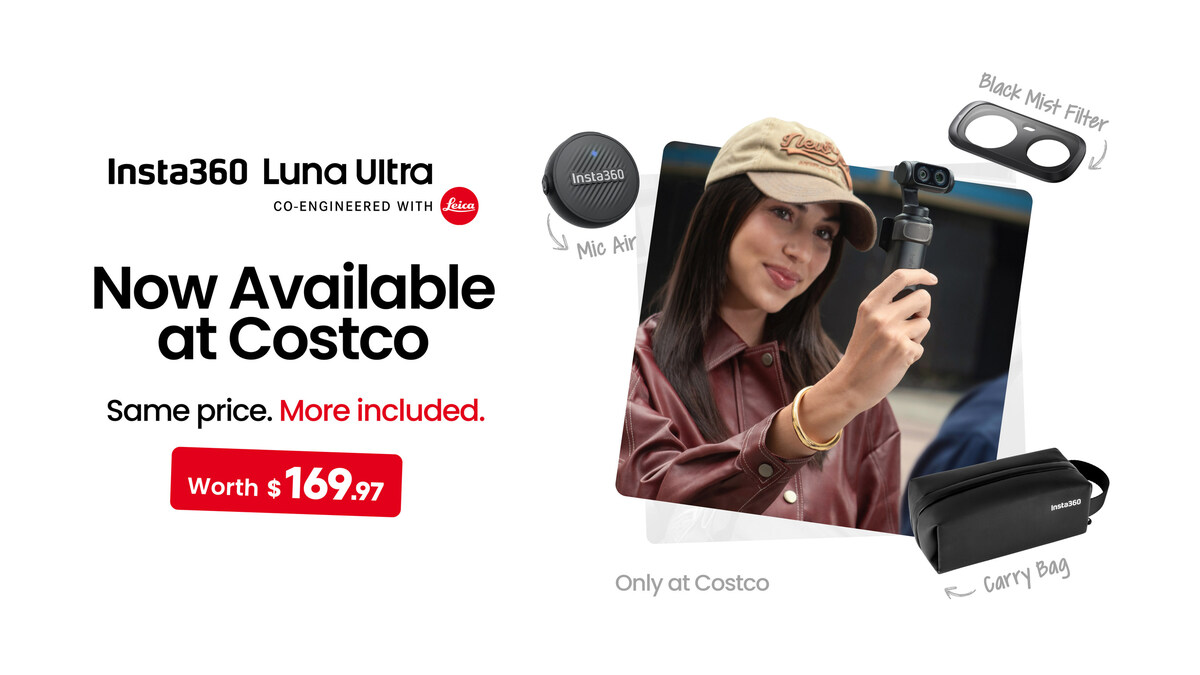 Insta360 Luna Ultra Costco-Exclusive Bundle Featuring Three Bonus Accessories