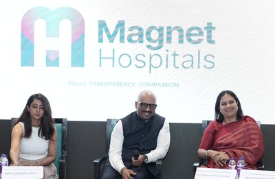 Dinesh Madhavan, Aindrita Ray, Ashwini Puneeth Rajkumar at Magnet Hospitals launch Dinesh Madhavan, Aindrita Ray, Ashwini Puneeth Rajkumar at Magnet Hospitals launch