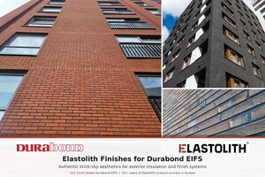 Durabond Adds Elastolith Brick Slips as Finish Option for EIFS Exterior Cladding System