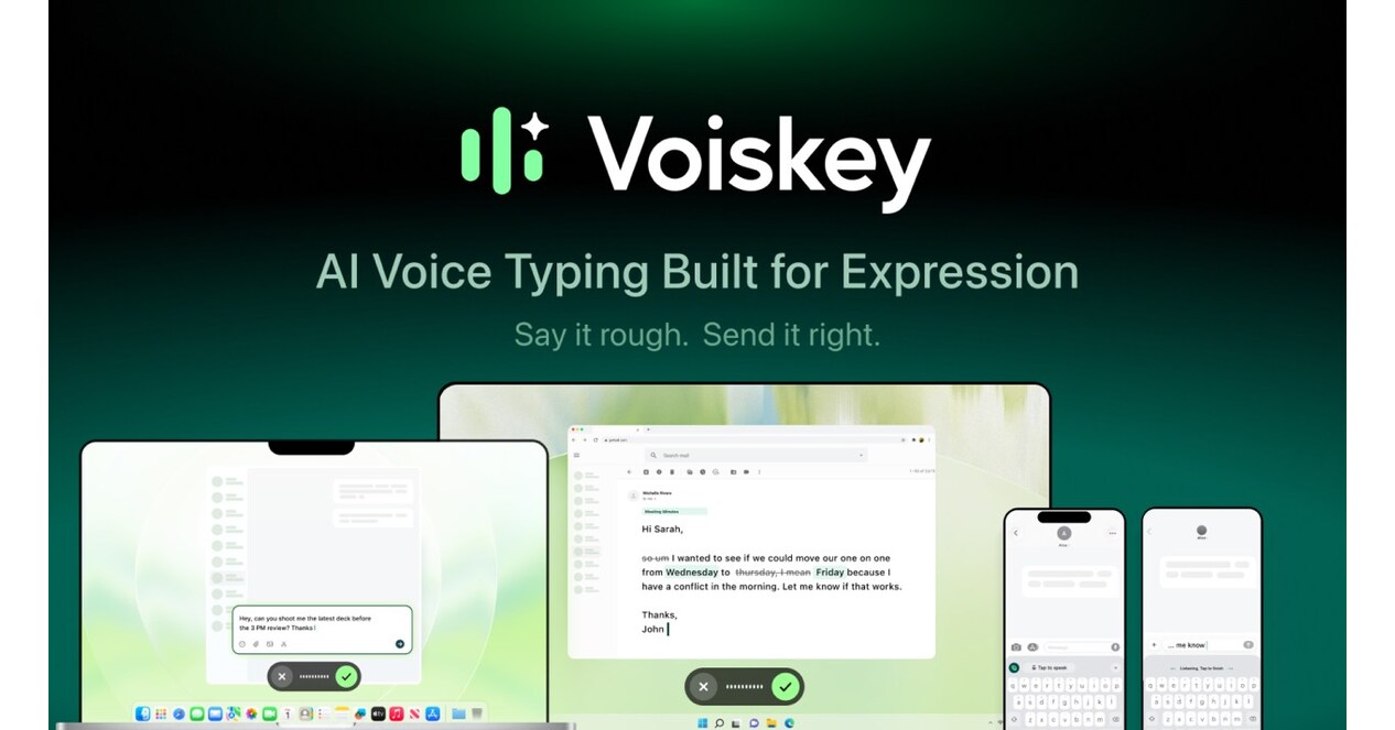 Voiskey Officially Launches: The First AI Voice Typing App Focused on Expression Intelligence