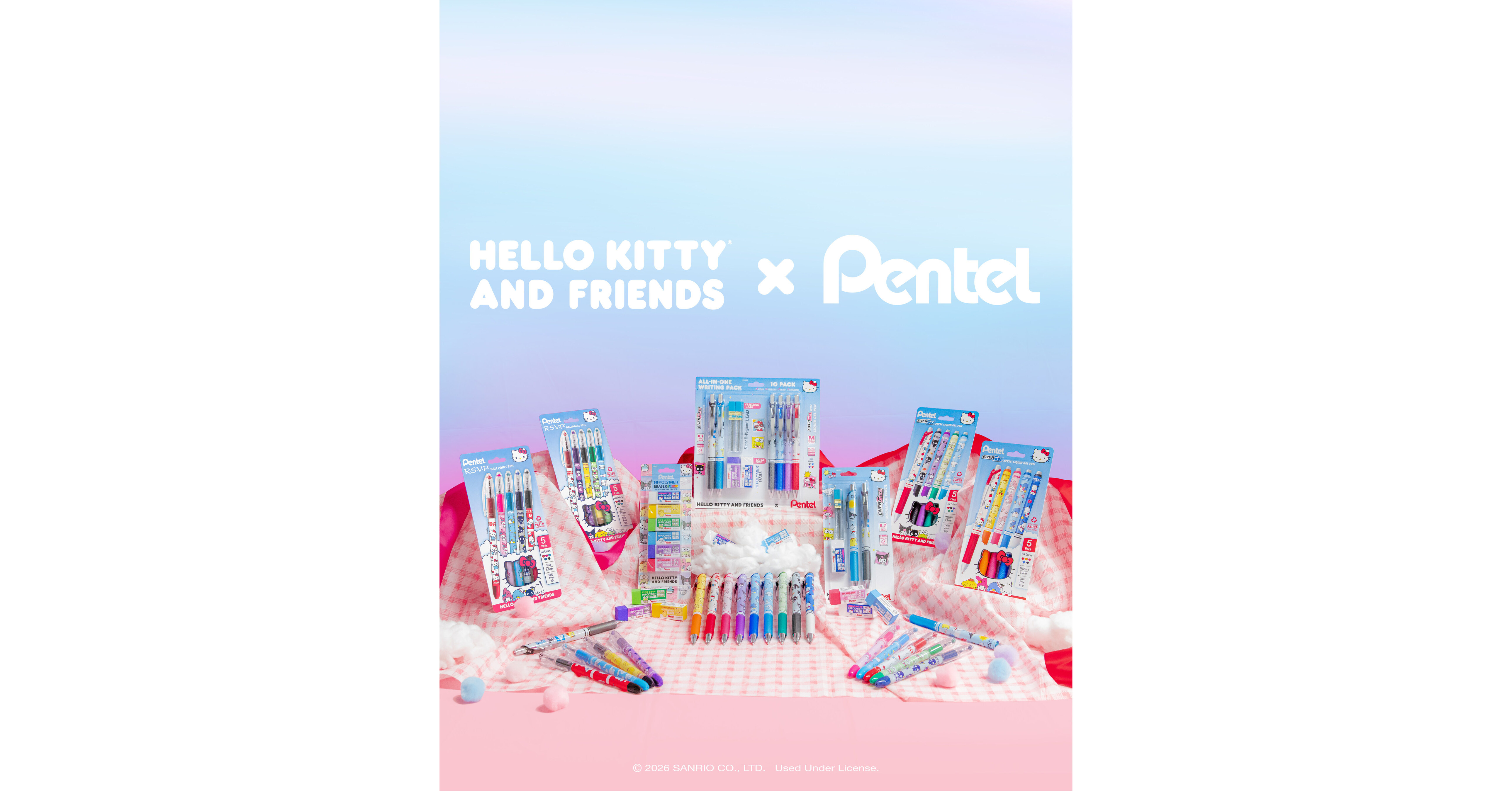 Pentel of America Announces New Collaboration with Hello Kitty® and Friends by Sanrio®