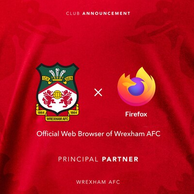Wrexham AFC and Firefox partnership logo