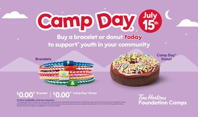 Tim Hortons Camp Day is back on July 15 with 100% of all hot and iced coffee proceeds donated* to Tim Hortons Foundation Camps! (CNW Group/Tim Hortons)