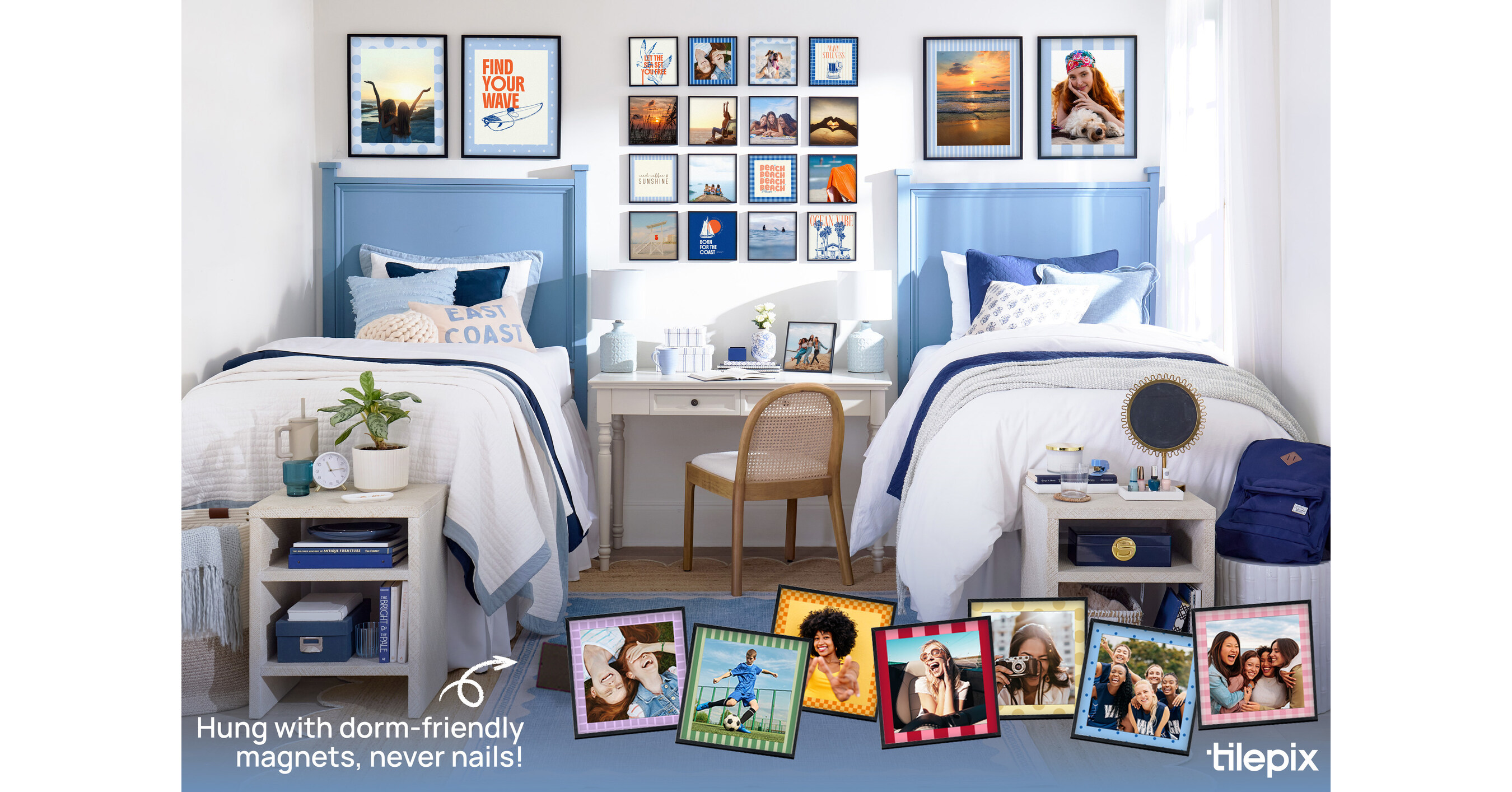 TilePix Launches Bordered Designs Dorm Décor Line at Walgreens, Redefining Student Wall Style with Trendy Photo Borders and Bold, Nail-Free Dorm Decor Solutions TilePix Launches Bordered Designs Dorm Décor Line at Walgreens, Redefining Student Wall Style with Trendy Photo Borders and Bold, Nail-Free Dorm Decor Solutions