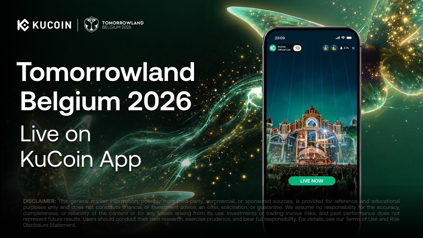 KuCoin to stream Tomorrowland Belgium 2026 live in its app