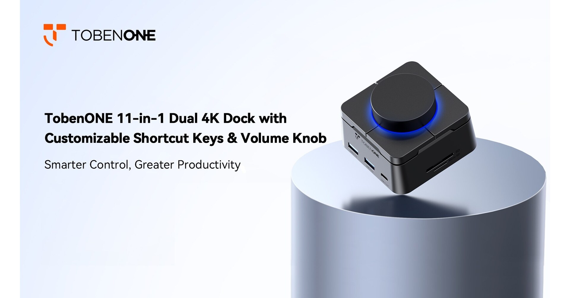 TobenONE UDS060 Introduces Fully Programmable Shortcut Keys and Custom Volume Knob to Multi-Display Docking