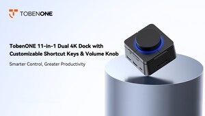 TobenONE UDS060 Introduces Fully Programmable Shortcut Keys and Custom Volume Knob to Multi-Display Docking