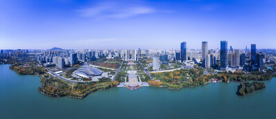 A panoramic view of Hefei, the capital of eastern China's Anhui province.