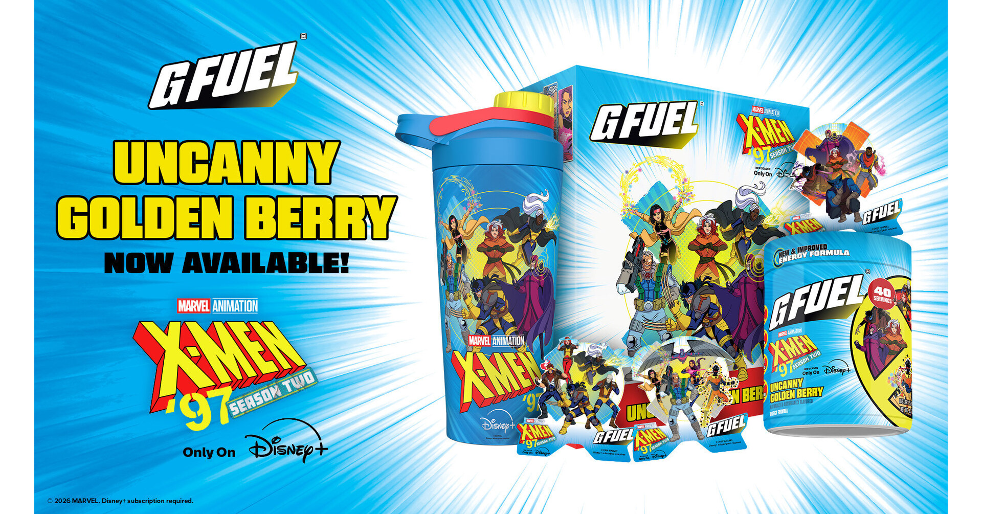 G FUEL Teams Up with Marvel Animation's X-Men '97 Season 2 for Uncanny Golden Berry Collection