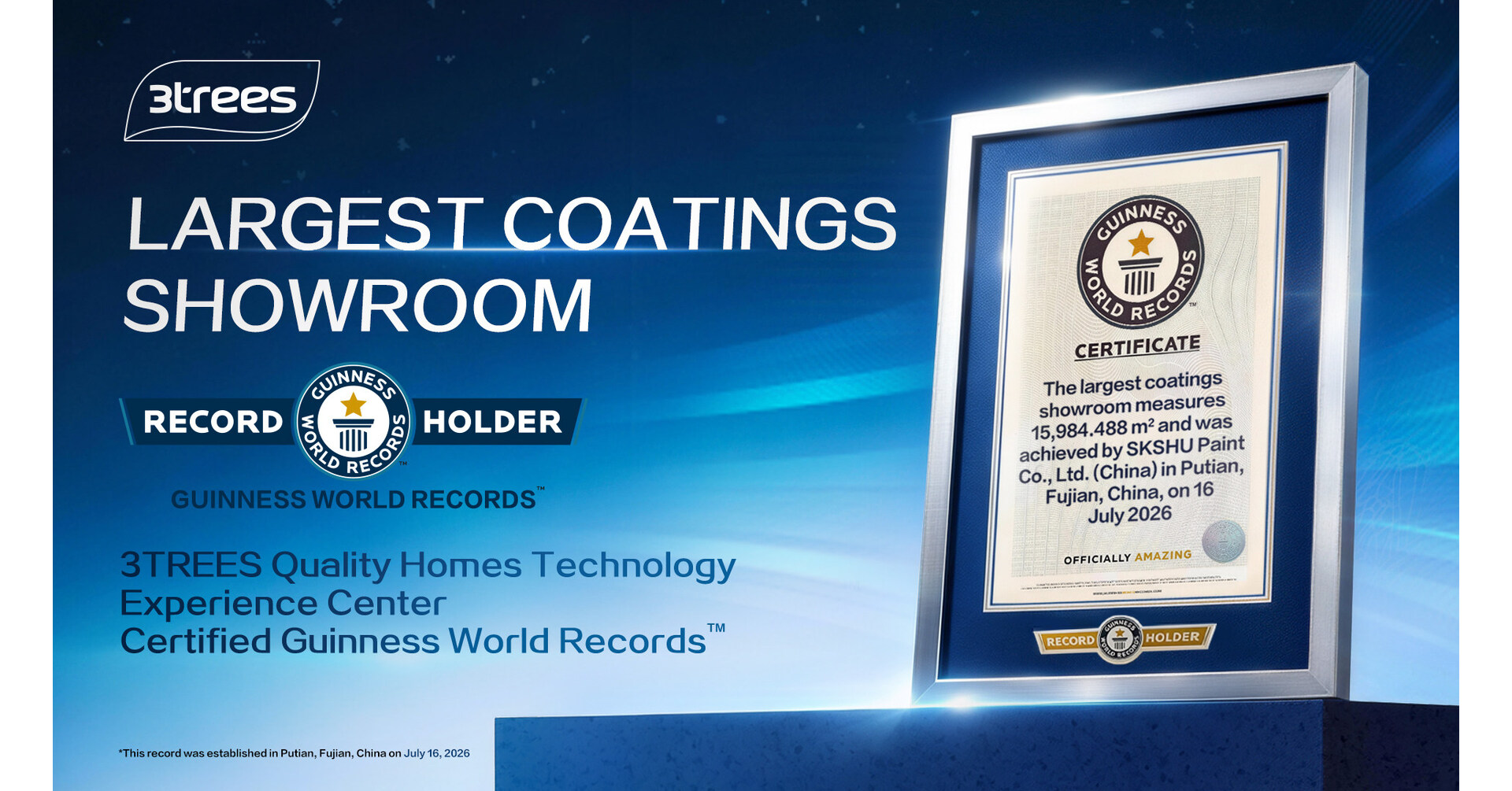 Ruang Pamer Produk Pelapis Terbesar di Dunia -- 3TREES Catat Guinness World Record