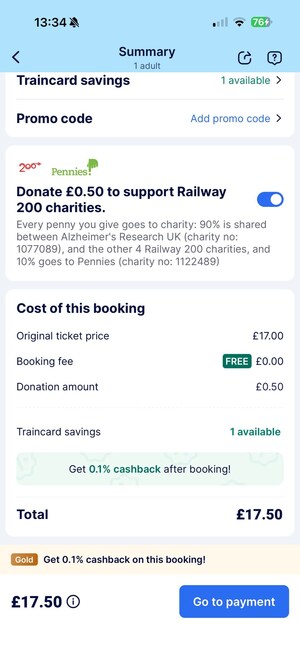 TrainPal and Partners Help 'Trips Change Lives' With Railway 200 Charity Micro-Donations