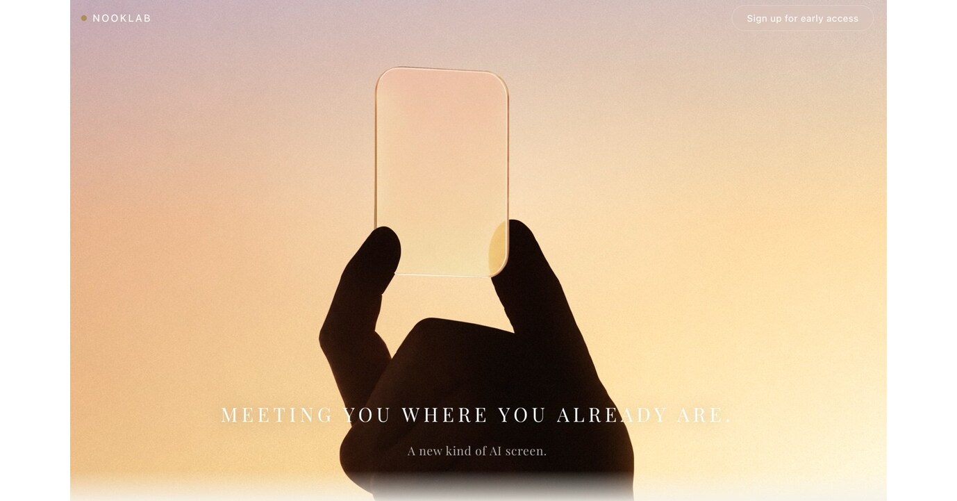 Nooklab Unveils Vision for a Low Distraction AI Screen Nooklab Unveils Vision for a Low Distraction AI Screen