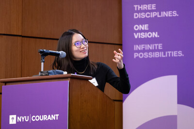 NYU Professor Hong Wang at a 2026 symposium at NYU. © Slezak: Courtesy of NYU Photo Bureau