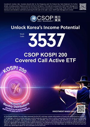 From Volatility to Income Opportunity -- CSOP KOSPI 200 Covered Call Active ETF (3537.HK) Debuts on HKEX Tomorrow