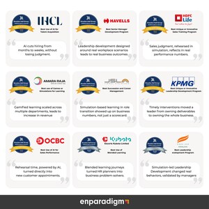 enParadigm Wins 9 Brandon Hall Group HCM Excellence Awards® for its Client Interventions, Including 7 Gold