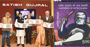 Raseel Gujral Art Legacy and the Department of Posts, Government of India, commemorated the birth centenary of the celebrated artist, Satish Gujral with a special postage stamp