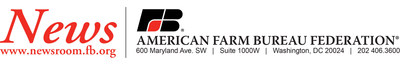 American Farm Bureau Federation News release letterhead (PRNewsFoto/American Farm Bureau Federation)