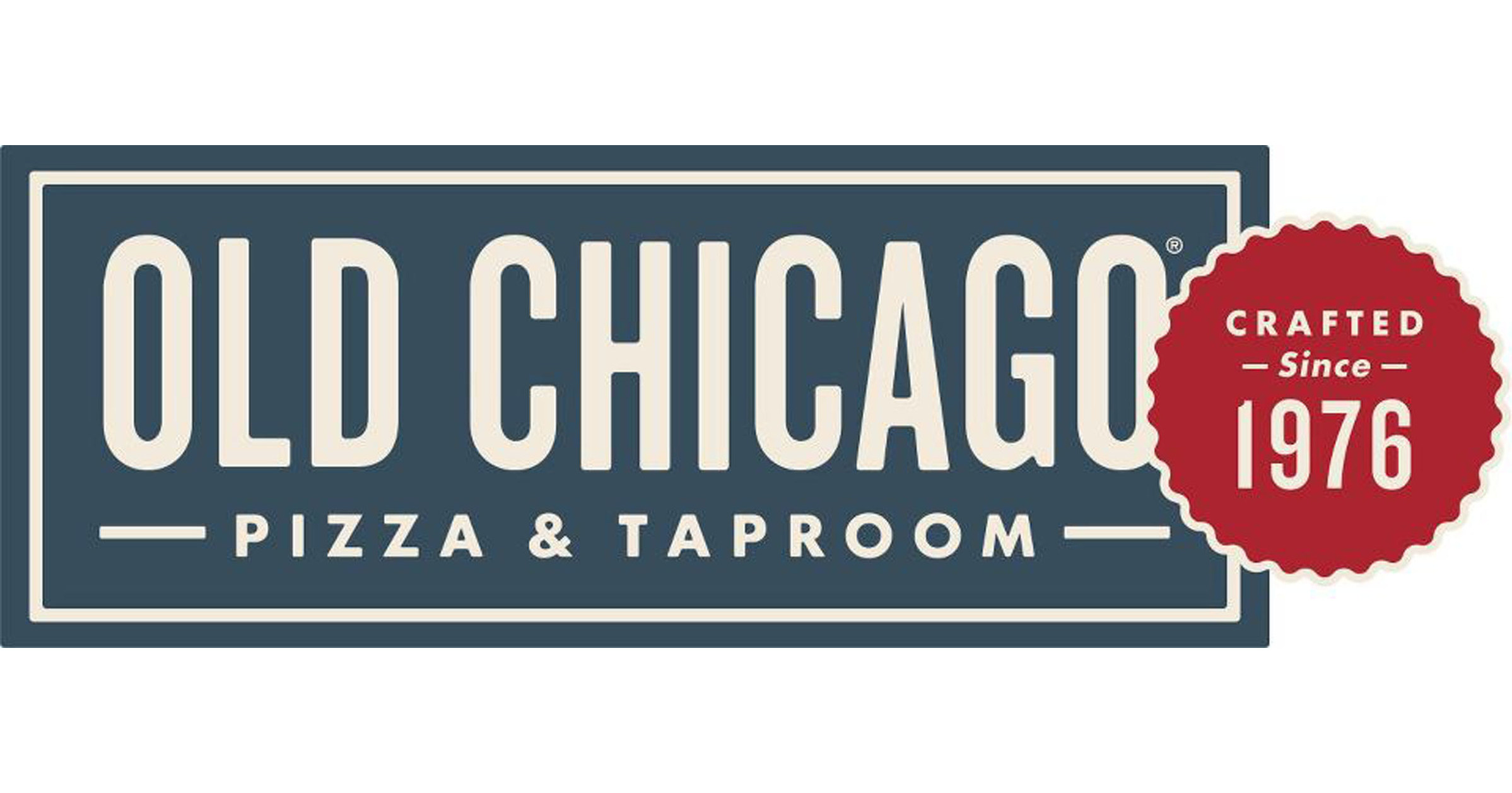 Old since. Old Chicago. Chicago pizza logo. Special coupon logo.