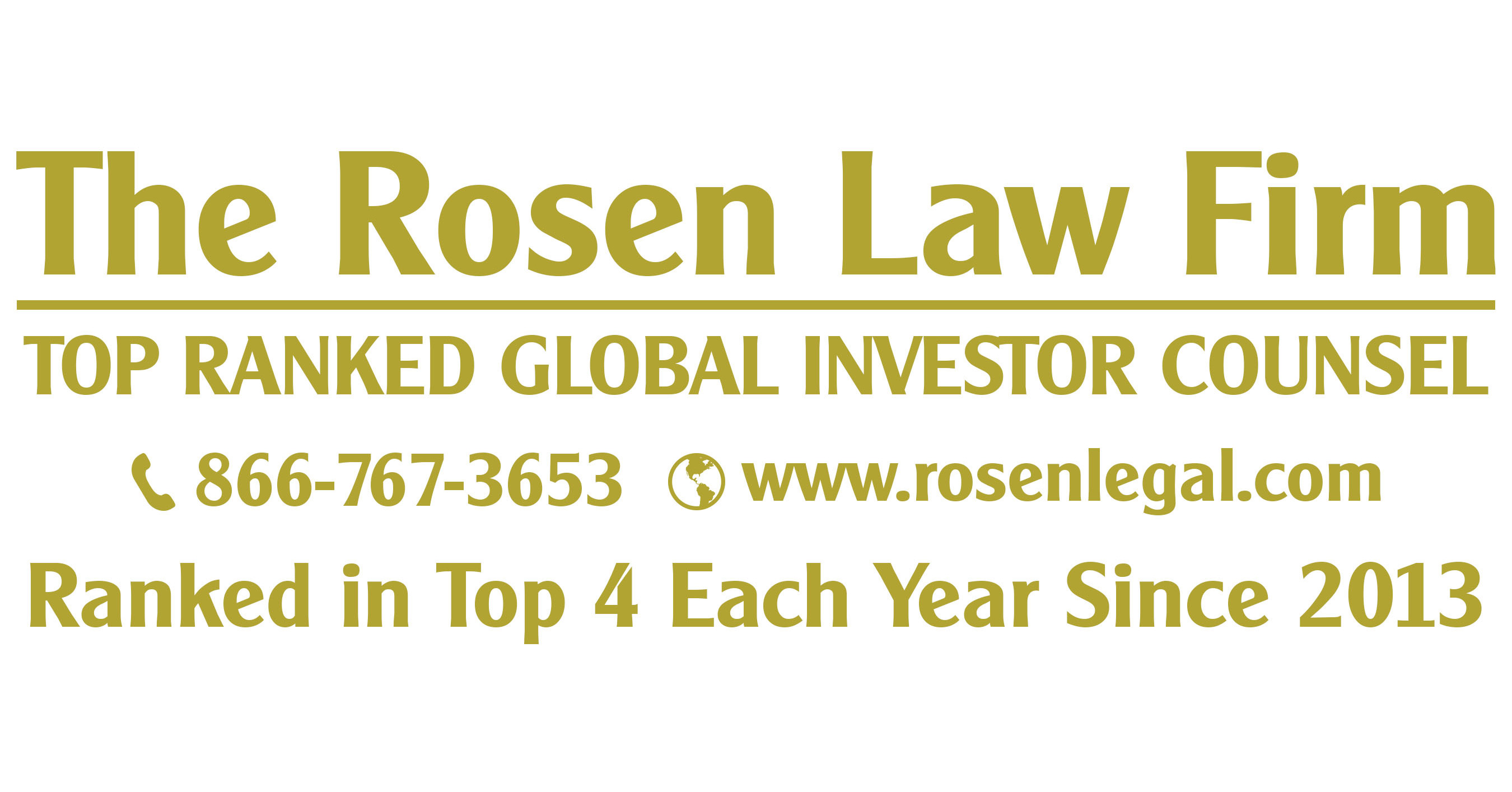 ROSEN, TRUSTED INVESTOR COUNSEL, Encourages Singularity Future Technology Ltd. f/k/a Sino-Global Shipping America, Ltd. Investors to Inquire About Securities Class Action Investigation