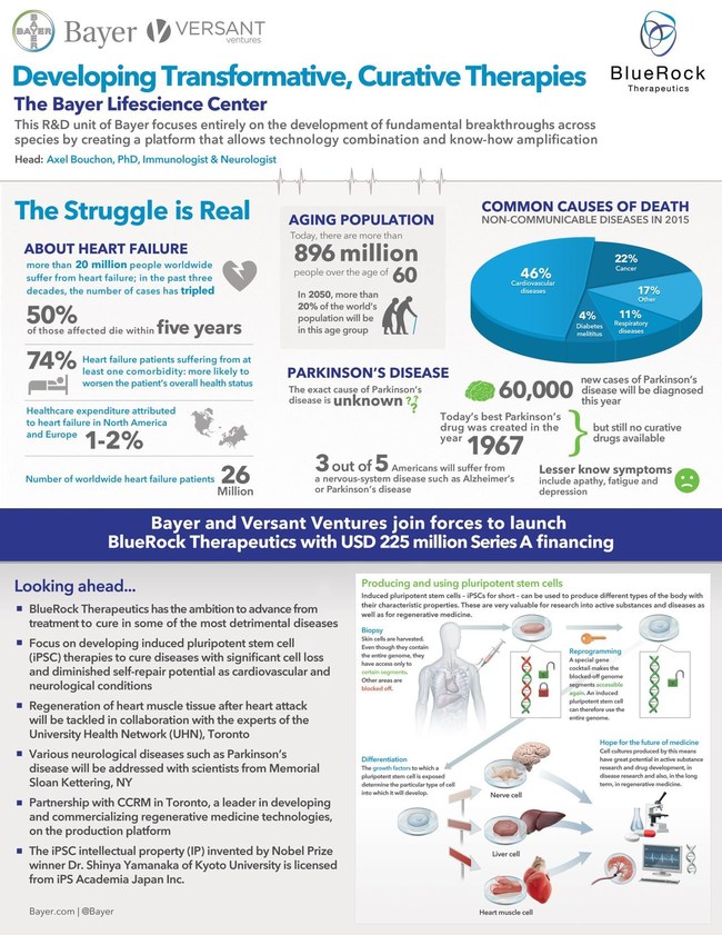 Bayer and Versant Ventures Join Forces to Launch Stem Cell Therapy