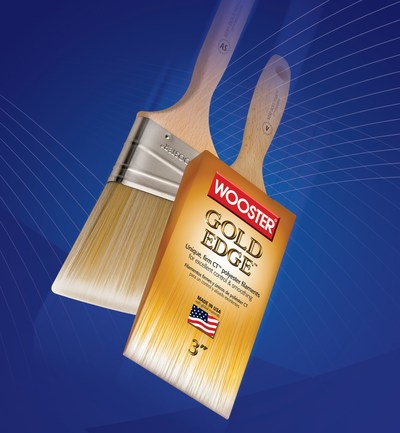 Over the years some painters have expressed a desire for a brush with increased rigidity; Wooster's new Gold Edge brush line is a direct response to that demand. Utilizing a filament blend of 100% CT(TM) (Chemically Tipped) polyester means that Gold Edge paintbrushes are able to offer super-smooth finishing capabilities. They're also built with added firmness which allows Gold Edge brushes to push paint farther--increasing production.