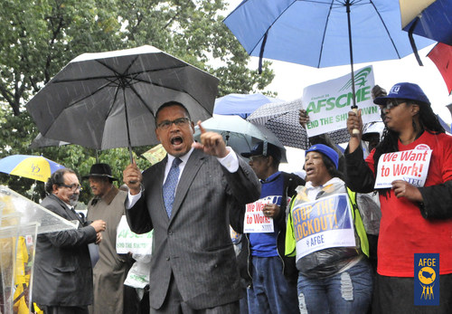 When congressional leaders shut down the federal government in 2013 over a partisan budget battle, Rep. Keith Ellison of Minnesota rallied outside the Capitol with employees who had been forced off the job. The American Federation of Government Employees, the nation's largest federal employee union, strongly supports Congressman Ellison's bid to become chair of the Democratic National Committee.