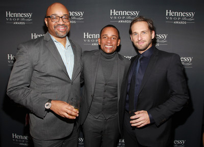 Rodney Williams, CMO & EVP- Spirits at Moët Hennessy USA, Josh Lucas, and Hill Harper attend the 13th annual Hennessy V.S.O.P Privilège Awards on December 15, 2016 at Sousa House in New York City. Hennessy recognized Mr. Harper for his dedication to empowering the next generation of multicultural professionals.