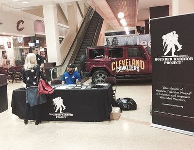 The Wounded Warrior Project booth was set up to answer veterans' questions.